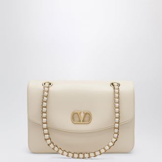 Valentino Garavani Medium Djuna shoulder bag in nappa leather, white