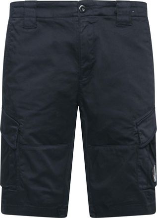 C.P. Company Mens Sateen Stretch Cargo Shorts in Navy Cotton - Size X-Large