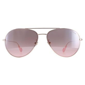 Moncler ML0110-K 28U glanzend ros&euml;goud bruin roze gradi&euml;nt zonnebril