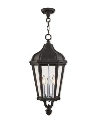 Livex Lighting Livex Morgan 3 Lt TBK Outdoor Pendant Lantern