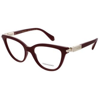 Ferragamo Ladies Red Rectangular Eyeglass Frames Sf2974