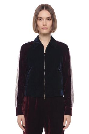Stella McCartney Blue Embroidered Shirt Collar Jacket