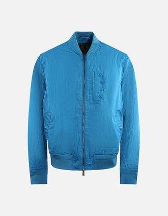 Belstaff Mens Belstaff Parameter Ocean Blue Bomber Jacket - Size: Regular/36