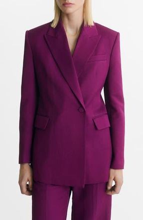 Mango Double Breasted Jacket in Fuchsia at Nordstrom Rack, Size Xx-Small