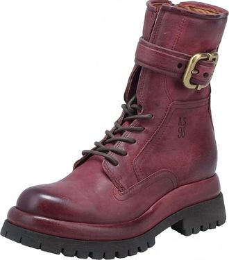 A.S.98 Womens Dewitt Leather Boot In Wine