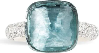 POMELLATO Nudo Maxi Ring in Blue Topaz Diamonds at Nordstrom, Size 7.5