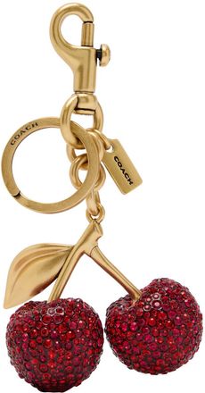 Coach Cherry Crystal-embellished bag Charm - Red - One Size