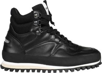 Spalwart Leren Veterlaarzen - Heren - Sneakers - Zwart - 42 EU - Leer - Schoenen