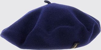 Borsalino Basco in pura lana con logo applicato