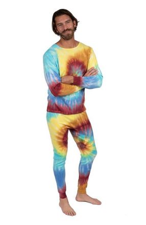 Leveret Mens Cotton Tie Dye Matching Family Pajamas in Tie Dye Swirl Boys at Nordstrom, Size Xx-Large