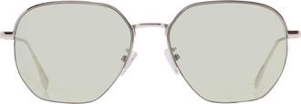 Fendi Green Mirror Logo Pilot Unisex Sunglasses FE40004U 16Q 55