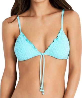 Seafolly Havana Tie Front Bralette Bikini Top In Ice