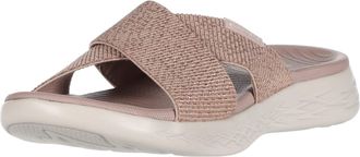 Skechers Womens On-the-go 600 - Glistening Slide Sandal,Rose Gold,7 UK Wide