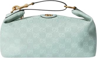 Gucci Handbags, female, Blue, Size: ONE SIZE Vanity Medium Top Handle Bag