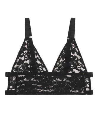 Anine Bing Violet floral-lace bralette - Black