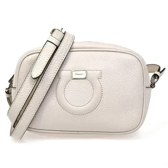 Ferragamo City Camera Leather White Leather Handbag (Pre-Owned)