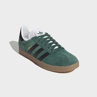 adidas Sneaker ADIDAS ORIGINALS GAZELLE, Herren, Gr. 38,5, collegiate gr&uuml;n, core schwarz, ftwr wei&szlig;, Leder, Synthetik, Schuhe Sneaker