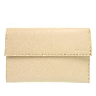 Prada Beige Leather Wallet (Tri-Fold) (Pre-Owned)