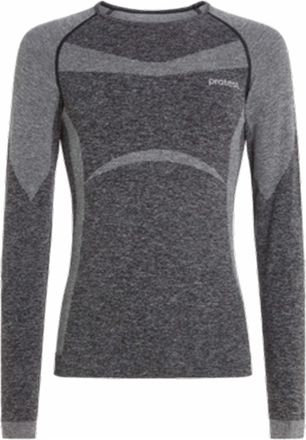 Protest Seamless Shirt PROTEST Thermo Shirt PRTKOMBU, Damen, Gr. XL, grau (dunkelgrau melee), Obermaterial: 54% Polyamid Polyam.recyc. 41% Polyester PES. 5% E