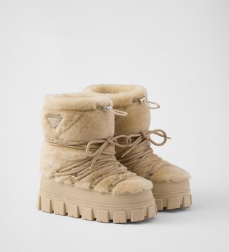 Prada Shearling après ski booties