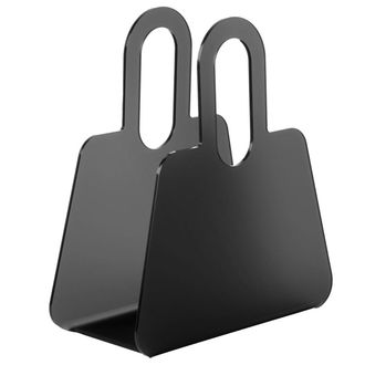 Emporium Magazine Holder Bag, satin-finished smoke gray