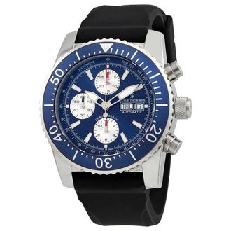 Revue Thommen Diver Chronograph Automatic Blue Dial Mens Watch 17030.6535
