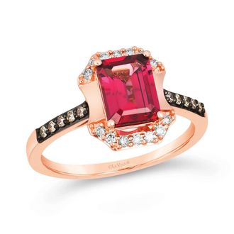 Le Vian Ladies Geometic Cut Rings set in 14K Strawberry Gold