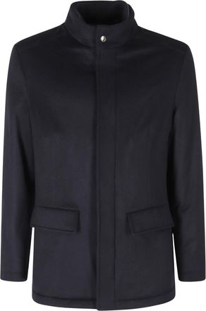 Kired Single-Breasted Coats - Heren - Mantel - Blauw - L - Jassen
