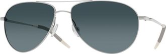 Oliver Peoples OV1002S Benedict Polarized 5036S3 Mens Sunglasses Silver Size 59