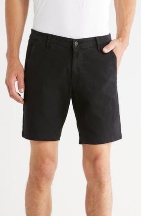 AG - Adriano Goldschmied Lux Flat Front Chino Shorts in Sulfur True Black at Nordstrom Rack, Size 29