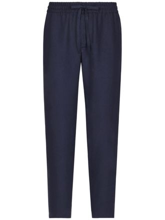 Dolce & Gabbana linen track pants - Blue