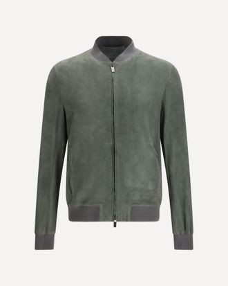 Salvatore Santoro Suede Jacket Male 48