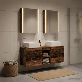 vidaXL Vidaxl Set Di Mobili Per Il Bagno 5 Pz Legno Antico
