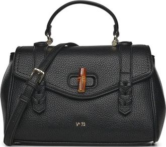V&deg; 73 Beatrice Schoudertas - Dames - Handtassen - Zwart - ONE Size - Leer - Tassen