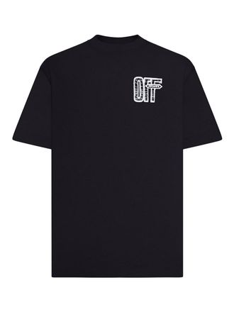 Off-white T-Shirt With Logo And Arrow Sketch Print