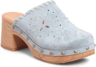 Kork-ease Tomika Perforated Clog in Light Blue Suede at Nordstrom, Size 11