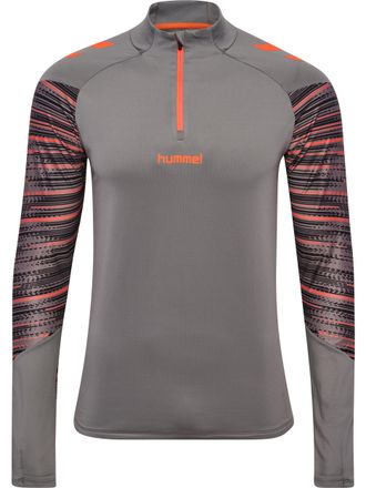 Hummel Trainingsshirt HUMMEL HMLBLAZE PRO TRAINING HALF ZIP, Damen, Gr. XXL, grau (steel gray), Obermaterial: 90% Polyester, 10% Elasthan, Shirts Trainingssh