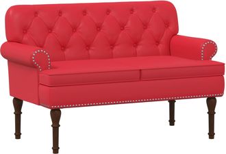 vidaXL Sof&aacute; Amoroso Con Botones Acolchados Rojo 120 X 65 X 77 Cm Vidaxl