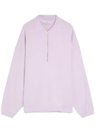 A Gold E Agolde Pace Cotton Polo Sweatshirt - Pink - L