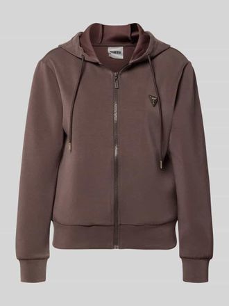 Guess Sweatjacke mit Kapuze Modell OLYMPE in Schoko, Gr&ouml;&szlig;e XL