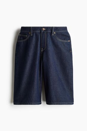 H&M Bermuda-Jeansshorts in Regular Fit - Dunkles Denimblau