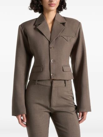 Mani&egrave;re De Voir Prisca cropped blazer - Brown
