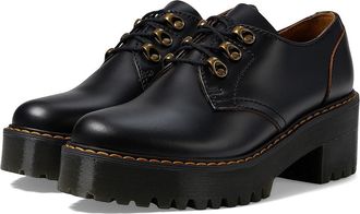 Dr. Martens Leona Lo Womens Shoes Black Vintage Smooth : UK 6 (US Womens 8) M, Leather