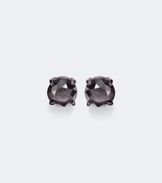 Shay Jewelry 18kt black gold earrings with black diamonds
