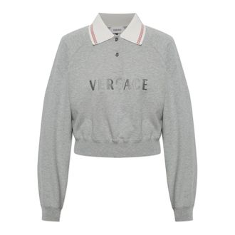 Versace Dames, Tops, Grijs, Maat: XS Katoen