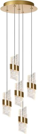 Lucide KLIGANDE Dimmable Adjustable Height Indoor Stylish LED Pendant Light in Yellow
