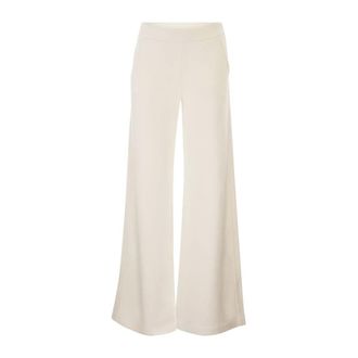 Dondup Wide Trousers, female, White, Size: S Wide Leg Trousers