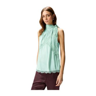 Pinko Pinko, Tops, Dames, Groen, L, Sleeveless Tops