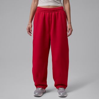 Nike Jordan Womens Jordan Brooklyn Wide-Leg Pants in Red | IM7301-687