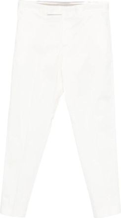 Pantaloni Torino Pantalon met rechte pijpen en plooi - Heren - Straight fit broeken - Wit - 2XL - Broeken